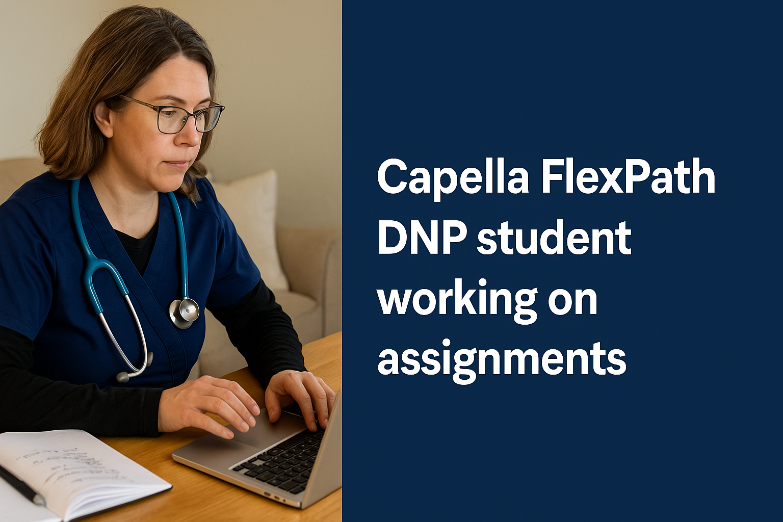 Capella FlexPath DNP student working on assignments