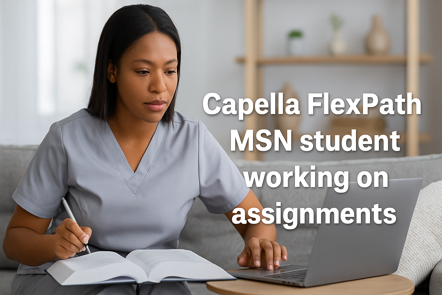 Capella FlexPath MSN student working on assignments